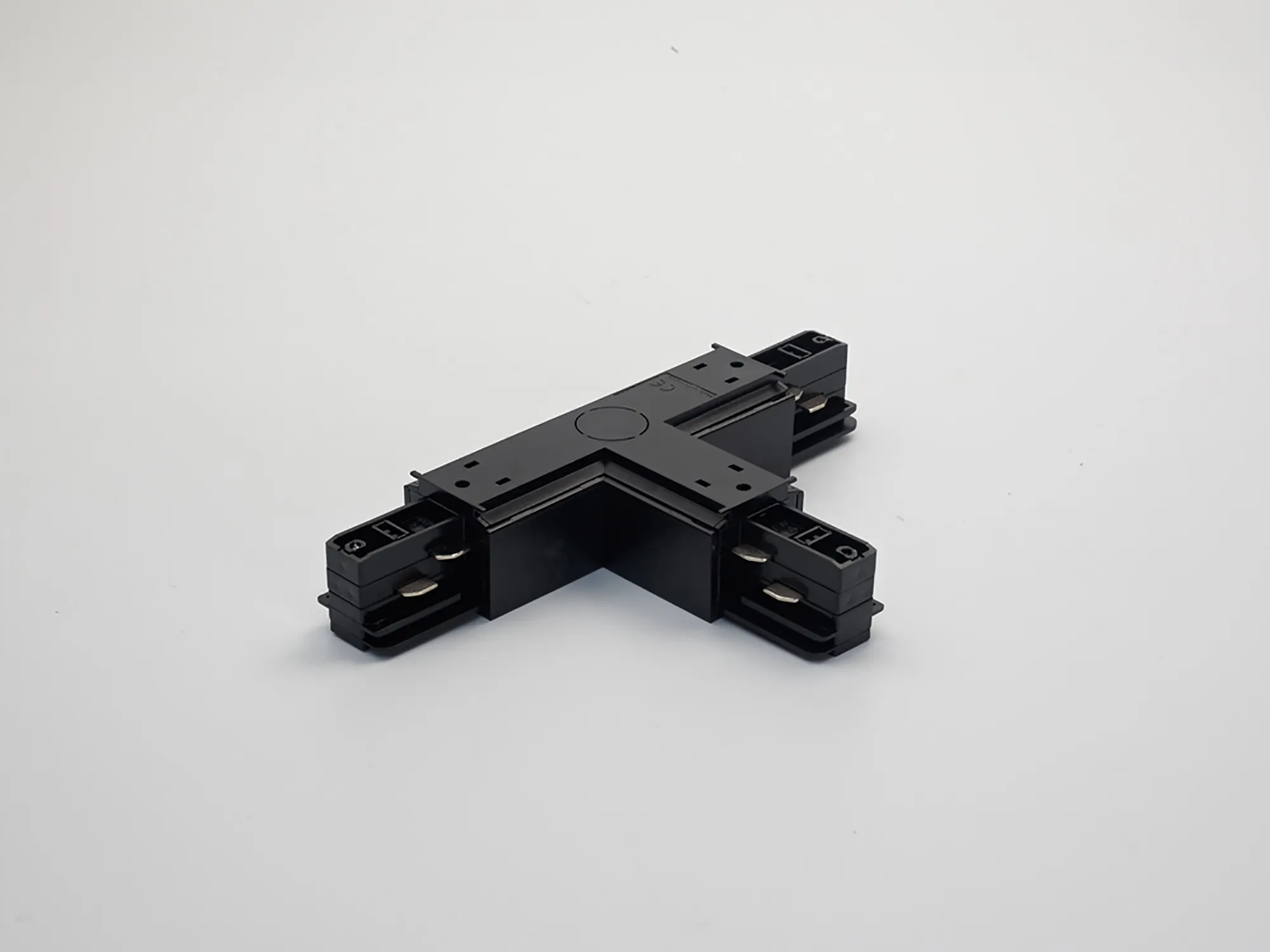 T Coupler With Feeding Option 3 Circuit Surface Mounted Track Earth Outside Left 555 1 1215 2  Eutrac 3 Circuit Surface-Black